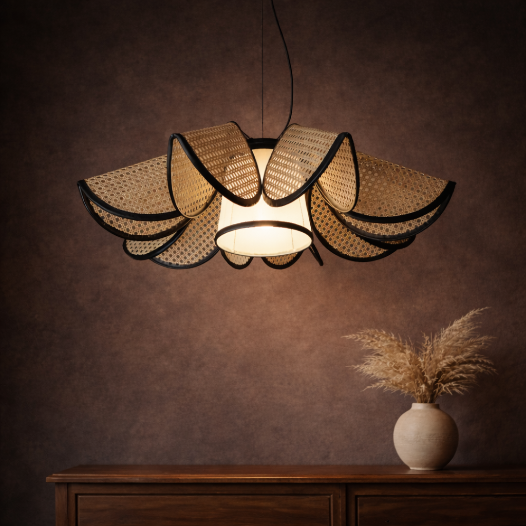 Elion Woven Bamboo Pendant Light - MOORAQ