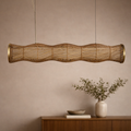 Meshloom Linear Pendant – Industrial Cane & Metal Light
