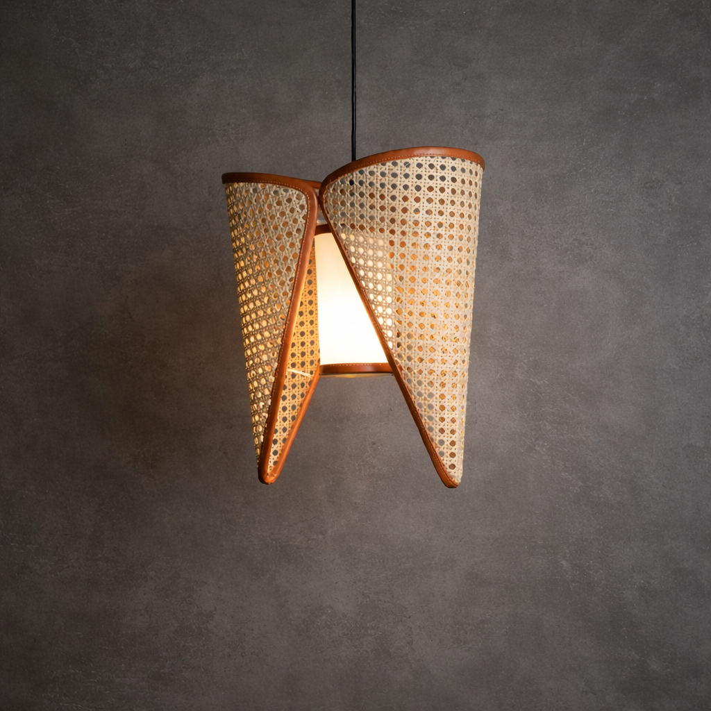 Butterfly Woven Cane Pendant Light - MOORAQ