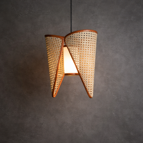 Butterfly Woven Cane Pendant Light - MOORAQ