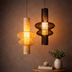 Echo 1.0 Unique Handwoven Cane Hanging Light Designed for Modern Interiors
