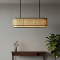 LumaFold Handcrafted Bamboo Linear Pendant Light - MOORAQ