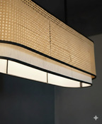 LumaFold Handcrafted Bamboo Linear Pendant Light - MOORAQ